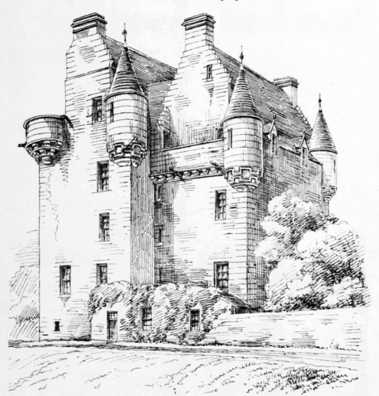 Castle Leod, a large, well-preserved and impressive old tower house set in fine wooded grounds, long held by the MacKenzie Earls of Cromartie, and near Dingwall in Invernessshire in the north of Scotland.