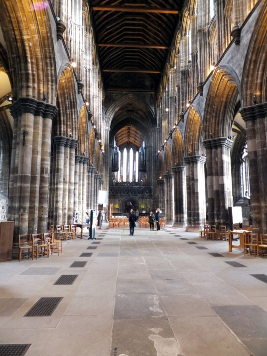 Glasgow Cathedral, near to Glasgow Castle, which although once a strong castle, has gone, replaced by Glasgow Infirmary in Scotland's largest city.