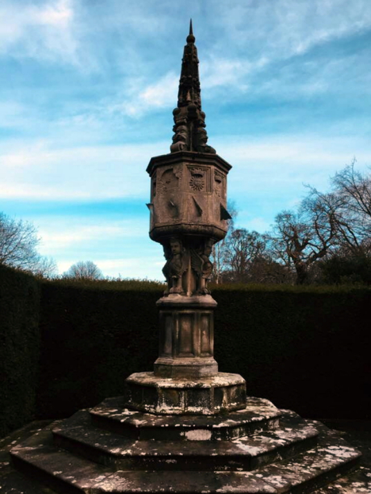 Sundial, Newbattle Abbey, a large and impressive mansion, remodelled out of part of the medieval abbey, long held by the Kerr Marquises of Lothian but now an adult education college, set in fine grounds near Dalkeith in Midlothian in central Scotland