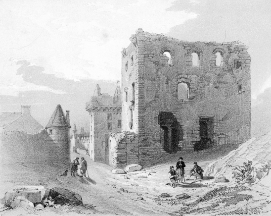 Glasgow Castle, once a strong castle, now gone, replaced by Glasgow Infirmary and once close to Glasgow Cathedral in Scotland's largest city.