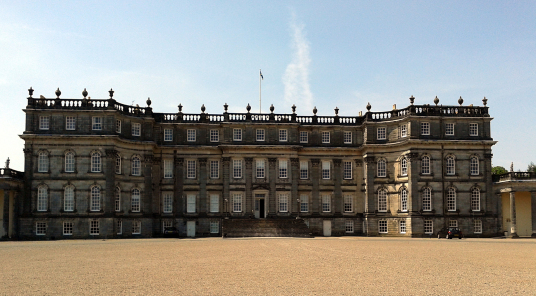 Hopetoun House, a massive and magnificent old mansion in expansive landscaped grounds by the Firth of Forth, held by the Hope Earls of Hopetoun, and near South Queensferry in West Lothian in central Scotland.