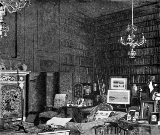 Library, Newhailes House, an atmospheric if somewhat gloomy old mansion with a fantastic period interior, long associated with the Dalrymple family and located in landscaped parkland by the sea near Musselburgh in East Lothian in central Scotland.