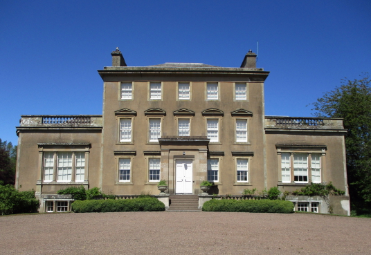 Carolside House, a fine mansion with lovely gardens, held by the Homes, near Earlston in the Borders in southern Scotland.