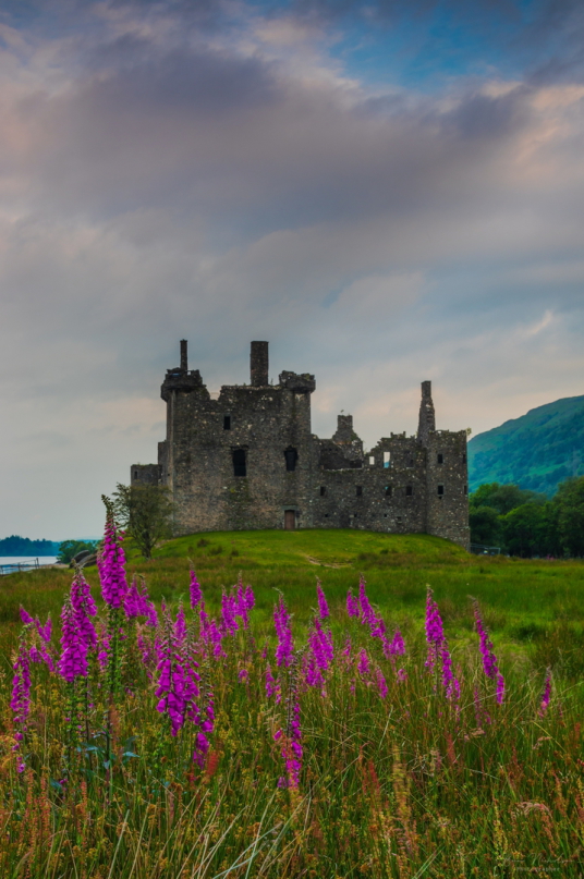 Kilchurn Castle, one of the most photographed and picturesque of Scottish castles, long held by the Campbells later of Breadalbane, and located on a peninsula in Loch Awe near the village of Lochawe in Argyll.