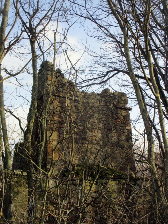 Doocot, Saltcoats Castle, a scenic, ruinous and overgrown old castle of the Livingstone family, near the pretty village of Gullane in East Lothian in southeast Scotland.