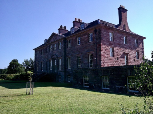 Old Mertoun House, Mertoun House is a fine mansion with lovely gardens, held by the Scotts and then the Dukes of Sutherland, near Kelso in the Borders in southeast Scotland.