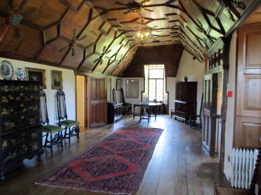 Gallery, Crathes Castle, a massive and impressive old tower house of the Burnett family, set in a pleasant spot in fabulous wooded grounds with a stunning walled garden, haunted by a Green Lady ghost and located near Banchory in Aberdeenshire.