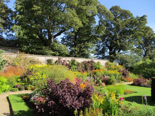 Gardens, Crathes Castle is a massive and impressive old tower house of the Burnett family, set in a pleasant spot in fabulous wooded grounds with a stunning walled garden, haunted by a Green Lady ghost and located near Banchory in Aberdeenshire.