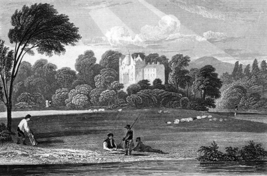 Crathes Castle is a massive and impressive old tower house of the Burnett family, set in a pleasant spot in fabulous wooded grounds with a stunning walled garden, haunted by a Green Lady ghost and located near Banchory in Aberdeenshire.