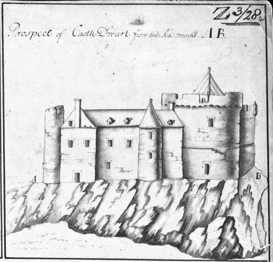 Duart Castle, an impressive and picturesque old stronghold perched on a rock by the sea, long home to the Macleans and near Craignure on the island of Mull in western Scotland.