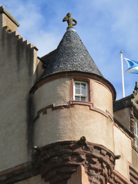 Bartizan, Fyvie Castle, a large and sumptuous old castle, held successively by the Lindsays, Prestons, Meldrums, Setons, Gordons and then Leiths, with an impressive interior, set in beautiful gardens and landscaped policies, near Rothienorman in Aberdeeen