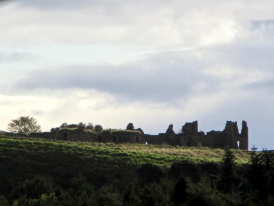 Barnes Castle, a picturesque ruinous old building, built by the Setons but never completed, near Athelstaneford in East Lothian in south-east Scotland.