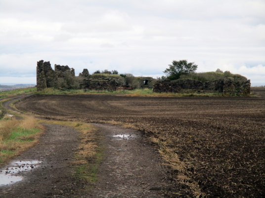 Barnes Castle, a picturesque ruinous old building, built by the Setons but never completed, near Athelstaneford in East Lothian in south-east Scotland.