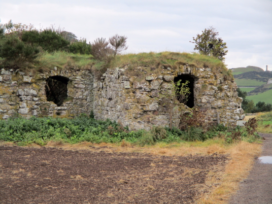 Barnes Castle, a picturesque ruinous old building, built by the Setons but never completed, near Athelstaneford in East Lothian in south-east Scotland.