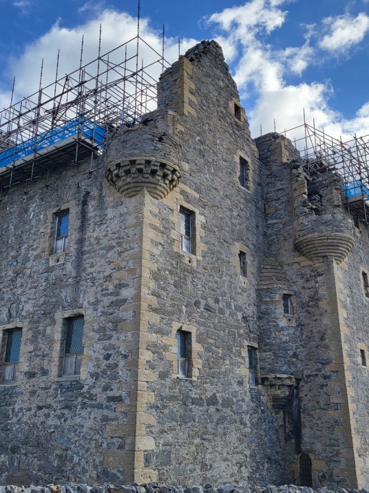 Scalloway Castle is a substantial and imposing old ruinous castle, at Scalloway on the mainland of Shetland, and built by the notorious Patrick Stewart, Earl of Orkney.