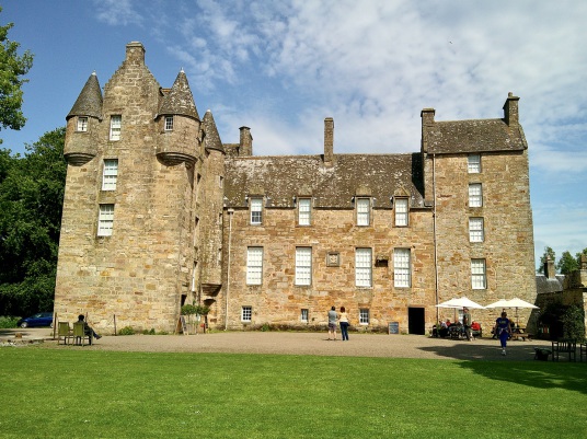 Kellie Castle is a large and an attractive old tower house, once held by the Oliphants and then the Erskine Earls of Kellie, set in a beautiful spot with a stunning gardens, near Elie in Fife in central Scotland.