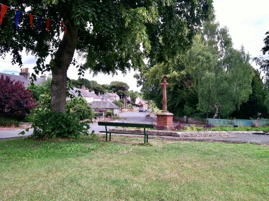 Ancrum village, a picturesque place around the village green with old market cross, once owned by the Kerrs and then the Scotts, north of Jedburgh in the Scottish Borders.