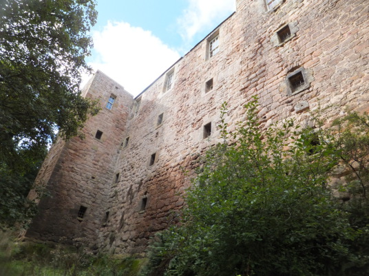 Roslin Castle, an impressive, partly ruinous old stronghold on a rock above the River Esk, long held by the Sinlcairs and near the beautiful and intricately carved Rosslyn Chapel