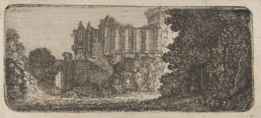 Roslin Castle, an impressive, partly ruinous old stronghold on a rock above the River Esk, long held by the Sinlcairs and near the beautiful and intricately carved Rosslyn Chapel